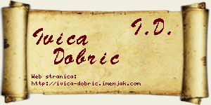 Ivica Dobrić vizit kartica